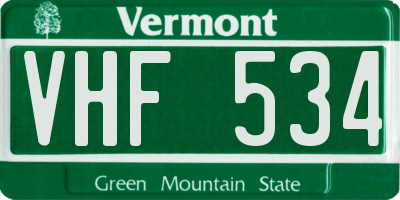 VT license plate VHF534