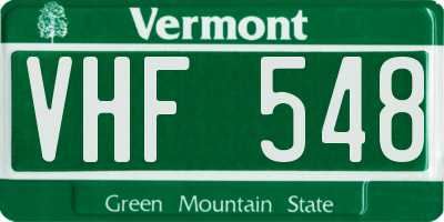 VT license plate VHF548