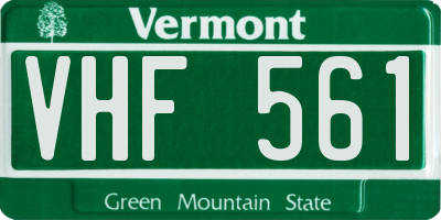 VT license plate VHF561
