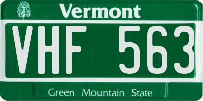 VT license plate VHF563