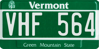 VT license plate VHF564