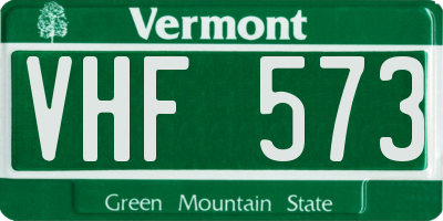 VT license plate VHF573