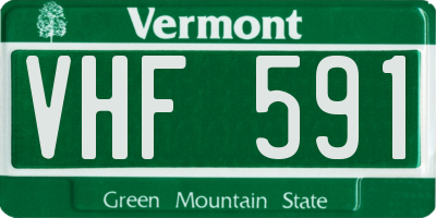 VT license plate VHF591