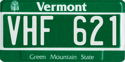 VT license plate VHF621