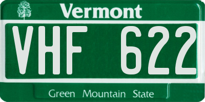 VT license plate VHF622