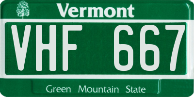 VT license plate VHF667