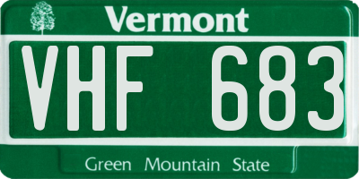 VT license plate VHF683
