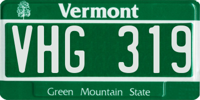 VT license plate VHG319