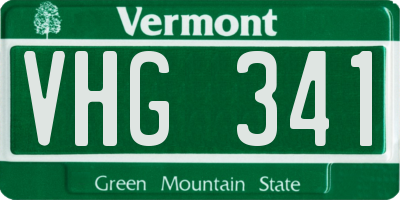VT license plate VHG341