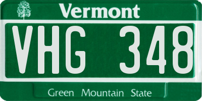 VT license plate VHG348