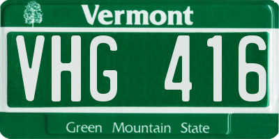 VT license plate VHG416