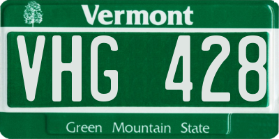 VT license plate VHG428