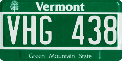 VT license plate VHG438