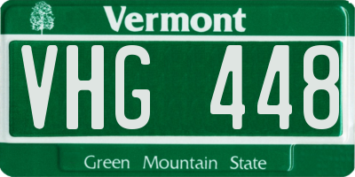 VT license plate VHG448