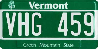 VT license plate VHG459