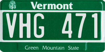 VT license plate VHG471