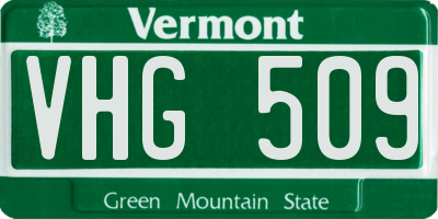 VT license plate VHG509