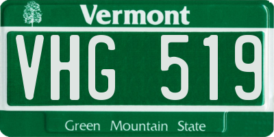 VT license plate VHG519
