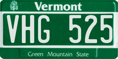 VT license plate VHG525