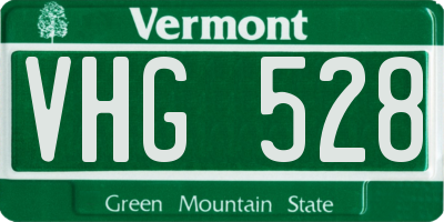 VT license plate VHG528