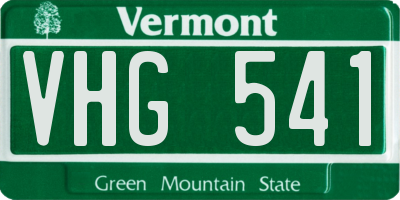 VT license plate VHG541