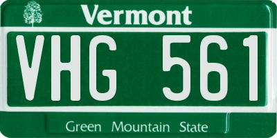 VT license plate VHG561