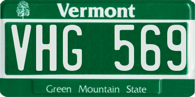 VT license plate VHG569