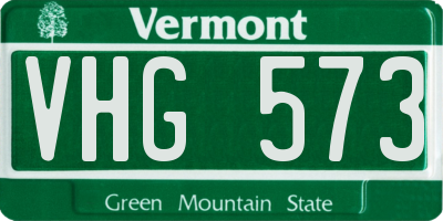 VT license plate VHG573