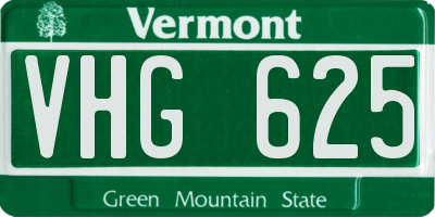 VT license plate VHG625