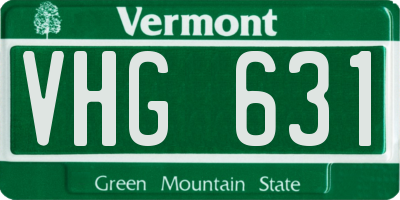 VT license plate VHG631