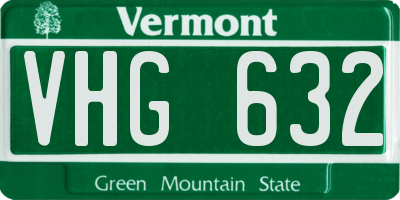 VT license plate VHG632