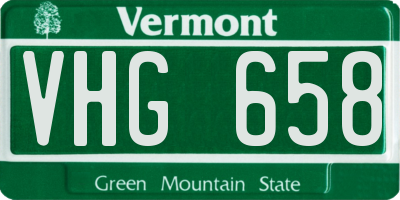 VT license plate VHG658