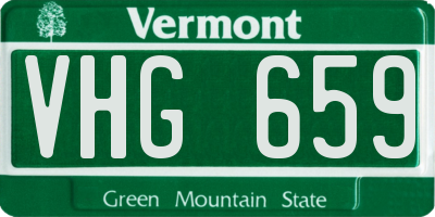 VT license plate VHG659