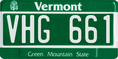 VT license plate VHG661