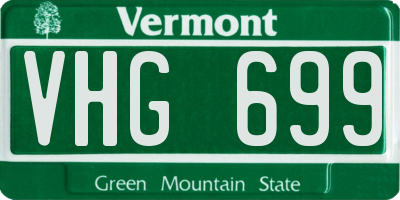 VT license plate VHG699