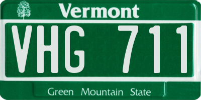 VT license plate VHG711