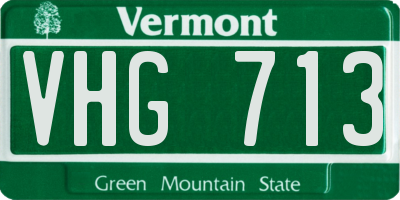 VT license plate VHG713
