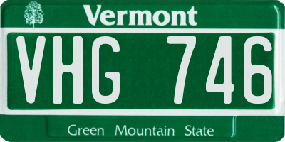 VT license plate VHG746
