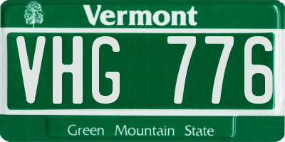 VT license plate VHG776