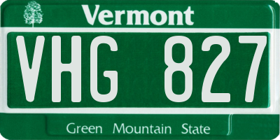 VT license plate VHG827