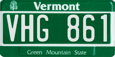 VT license plate VHG861