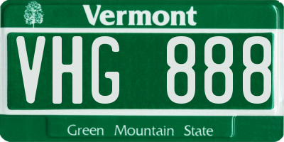 VT license plate VHG888