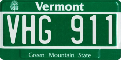 VT license plate VHG911