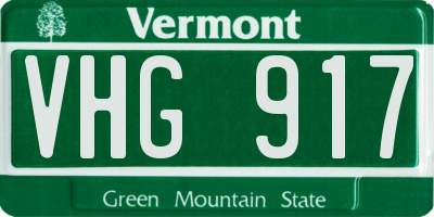 VT license plate VHG917