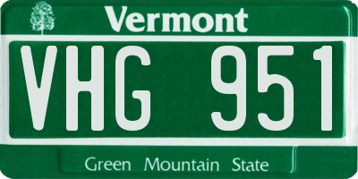 VT license plate VHG951