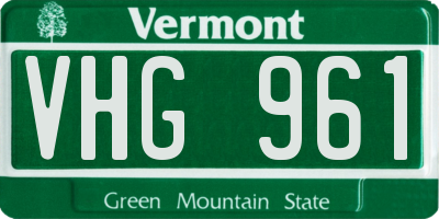 VT license plate VHG961