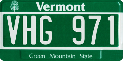 VT license plate VHG971