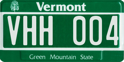 VT license plate VHH004