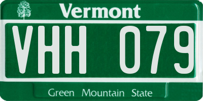 VT license plate VHH079