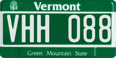 VT license plate VHH088